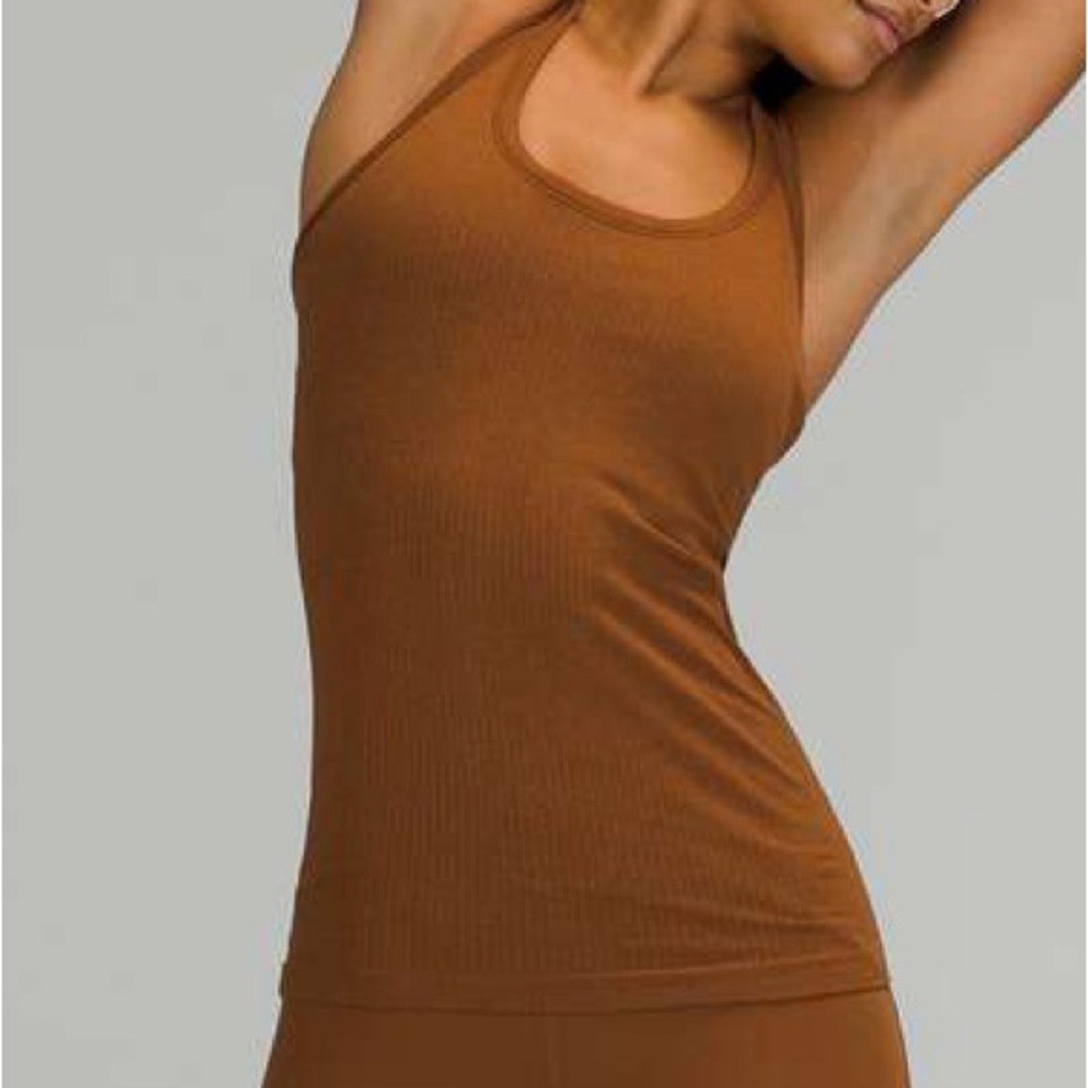 Lululemon Ebb to Street Copper Brown B/C light support bra tank